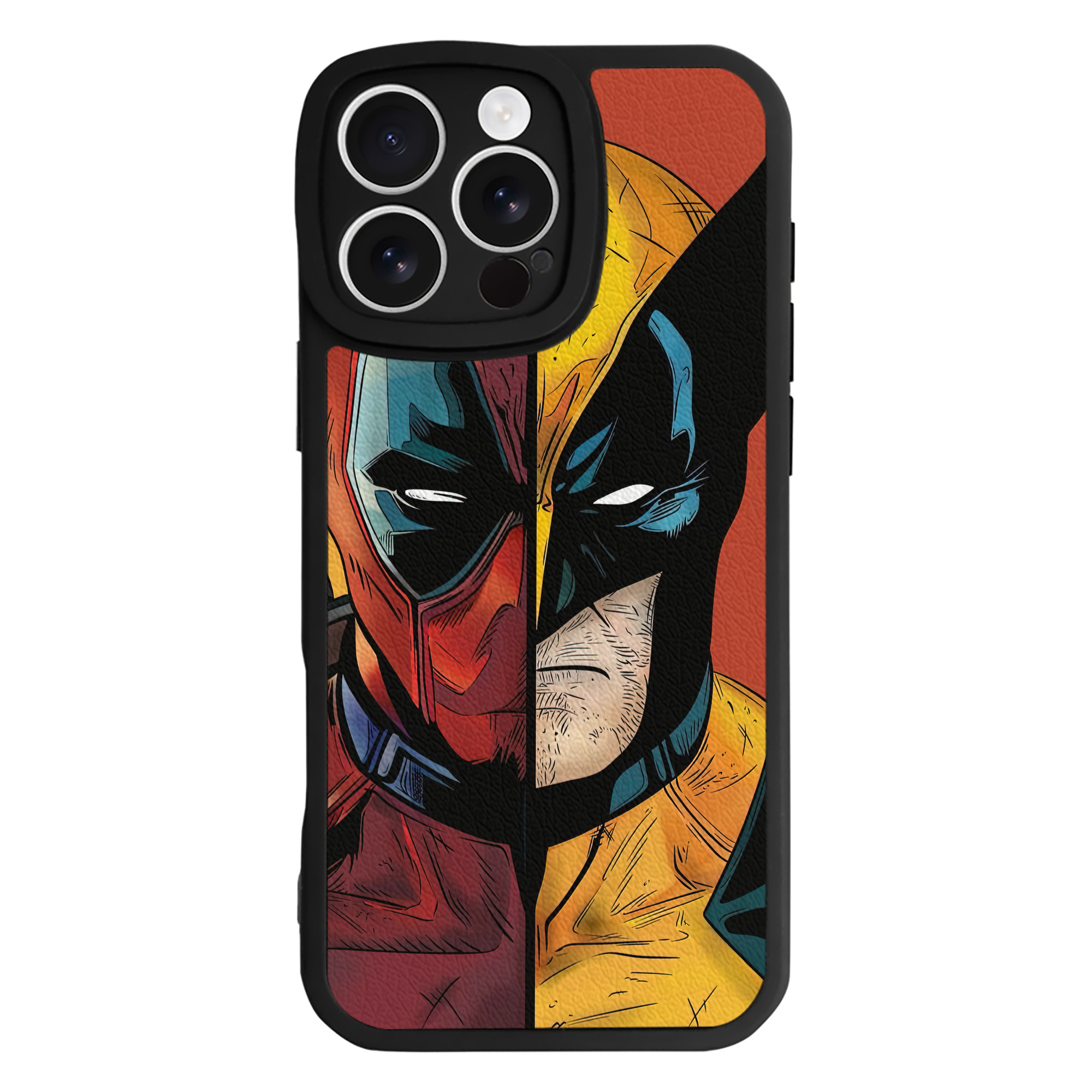 （画像用） Deadpool デッドプール 【iPhone 16シリーズ対応】シリコンスマホケース（レザー調） 材質：シリコン
